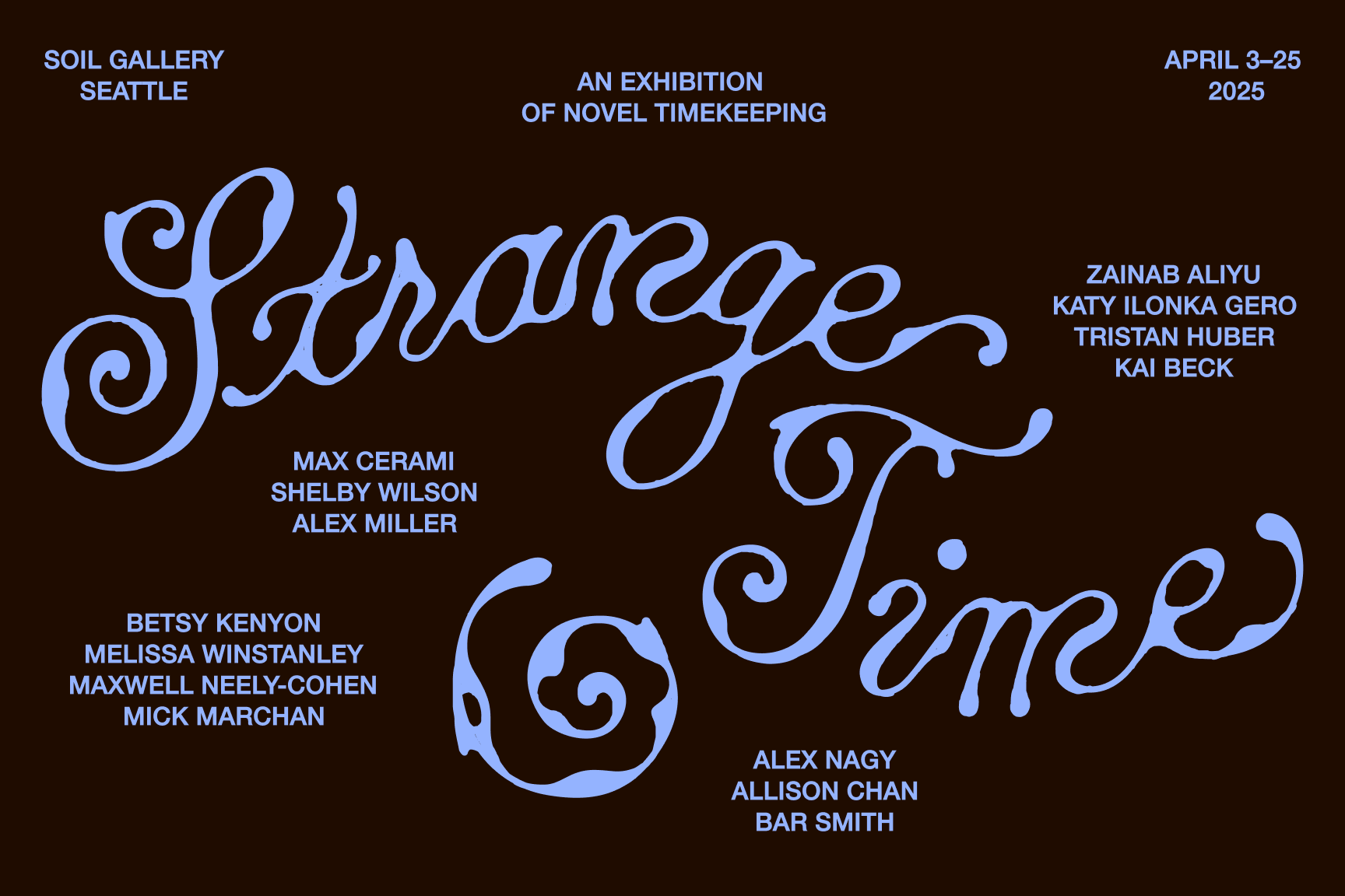 Strange Time exhibition postcard