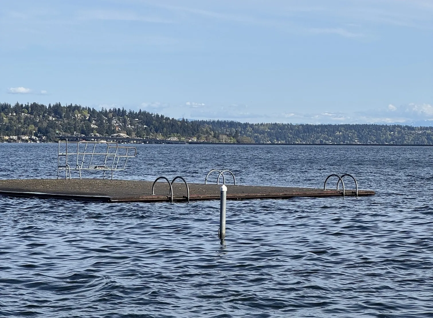 Swimming dock at Madrona Park in Seattle, WA
